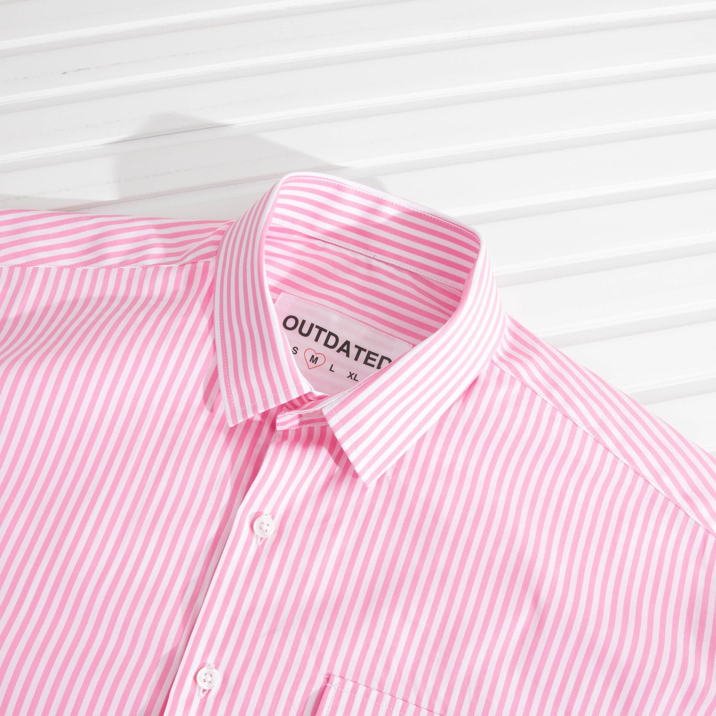 Pink Striped Short Sleeve Shirt