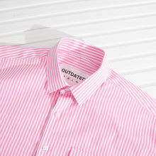 Load image into Gallery viewer, Pink Striped Short Sleeve Shirt
