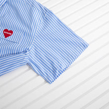 Load image into Gallery viewer, Blue Striped Short Sleeve Shirt
