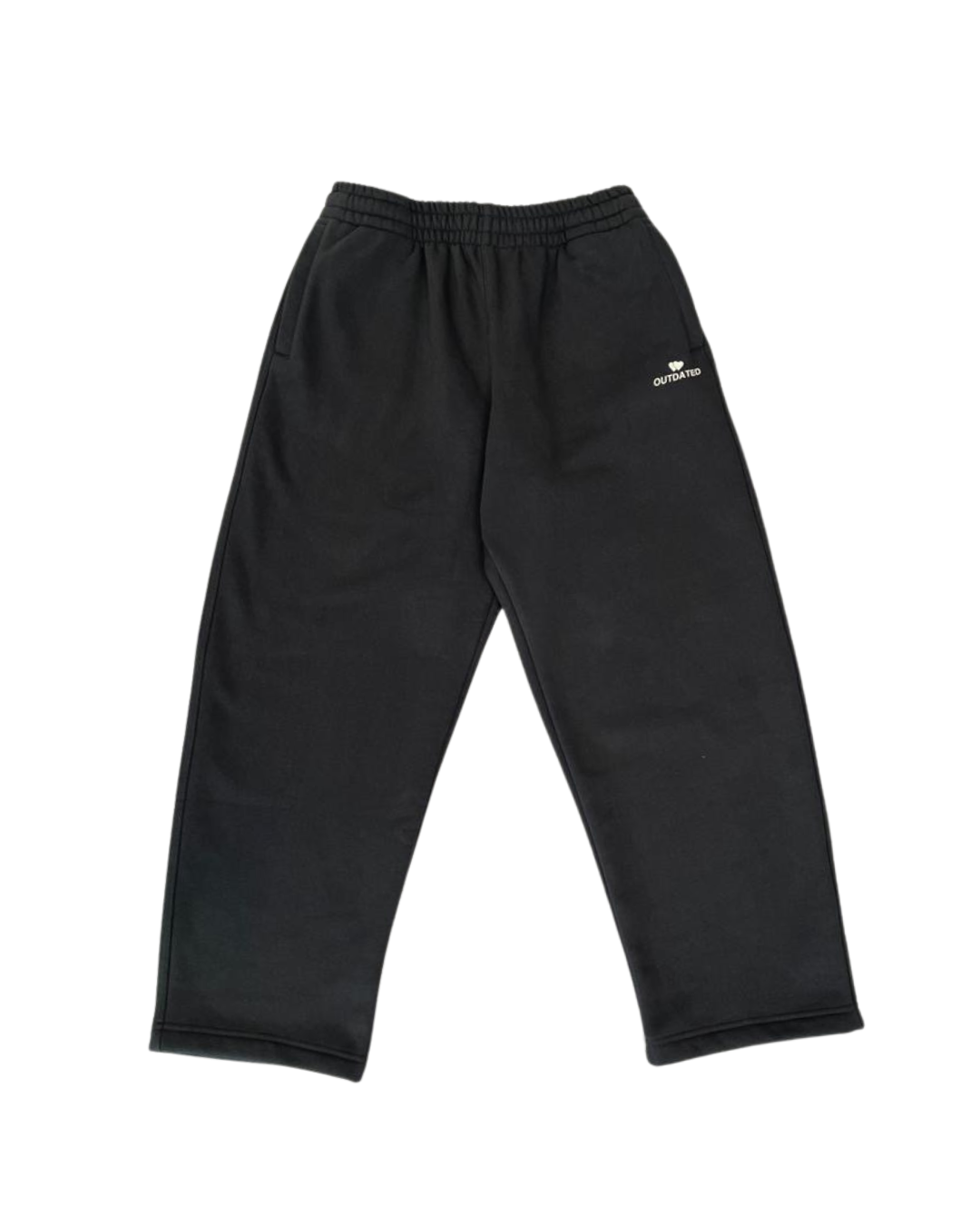 Wide Leg Trackies Vintage Black