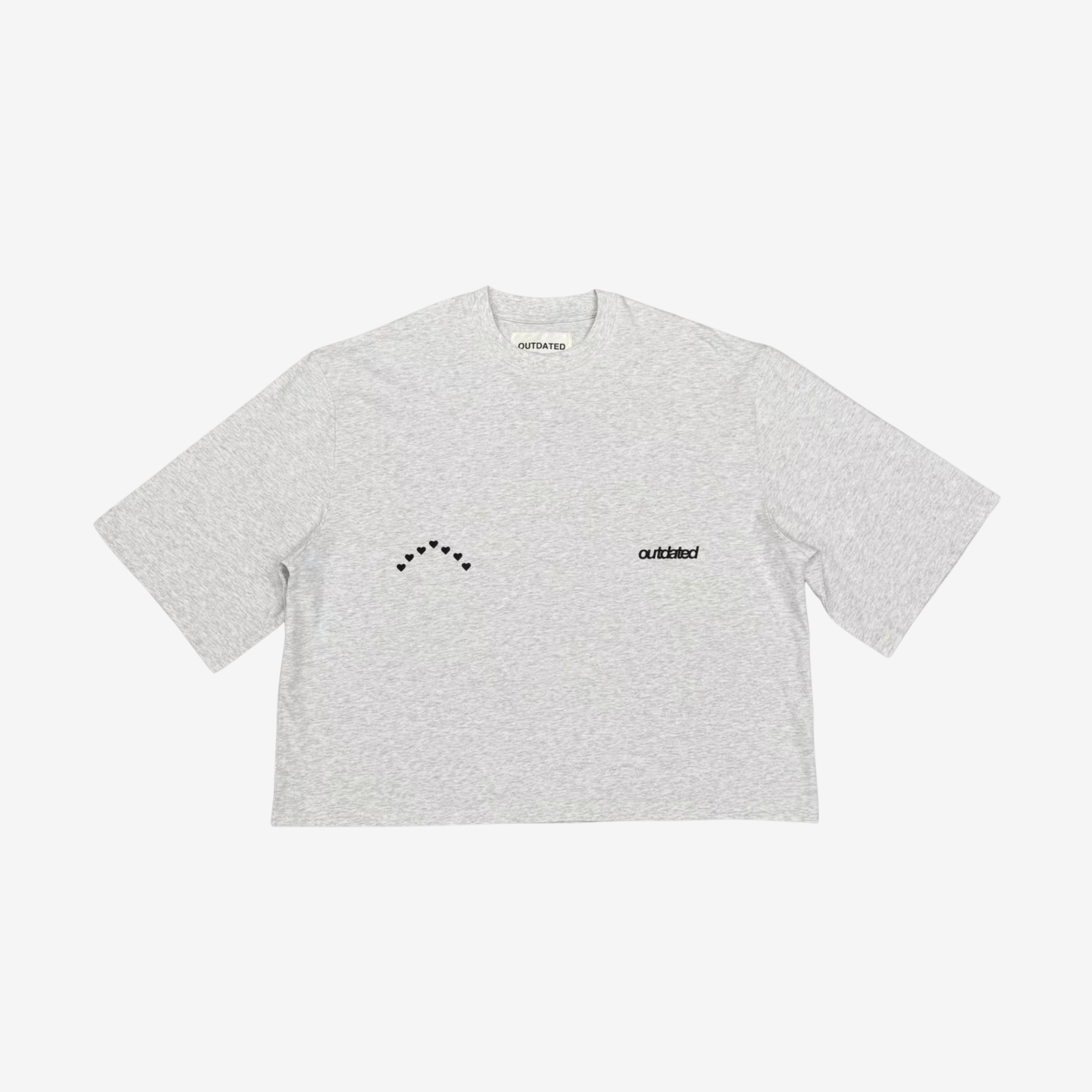 Rainbow Heart Tee Grey