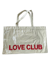 Load image into Gallery viewer, Love club logo tote bag - Cream
