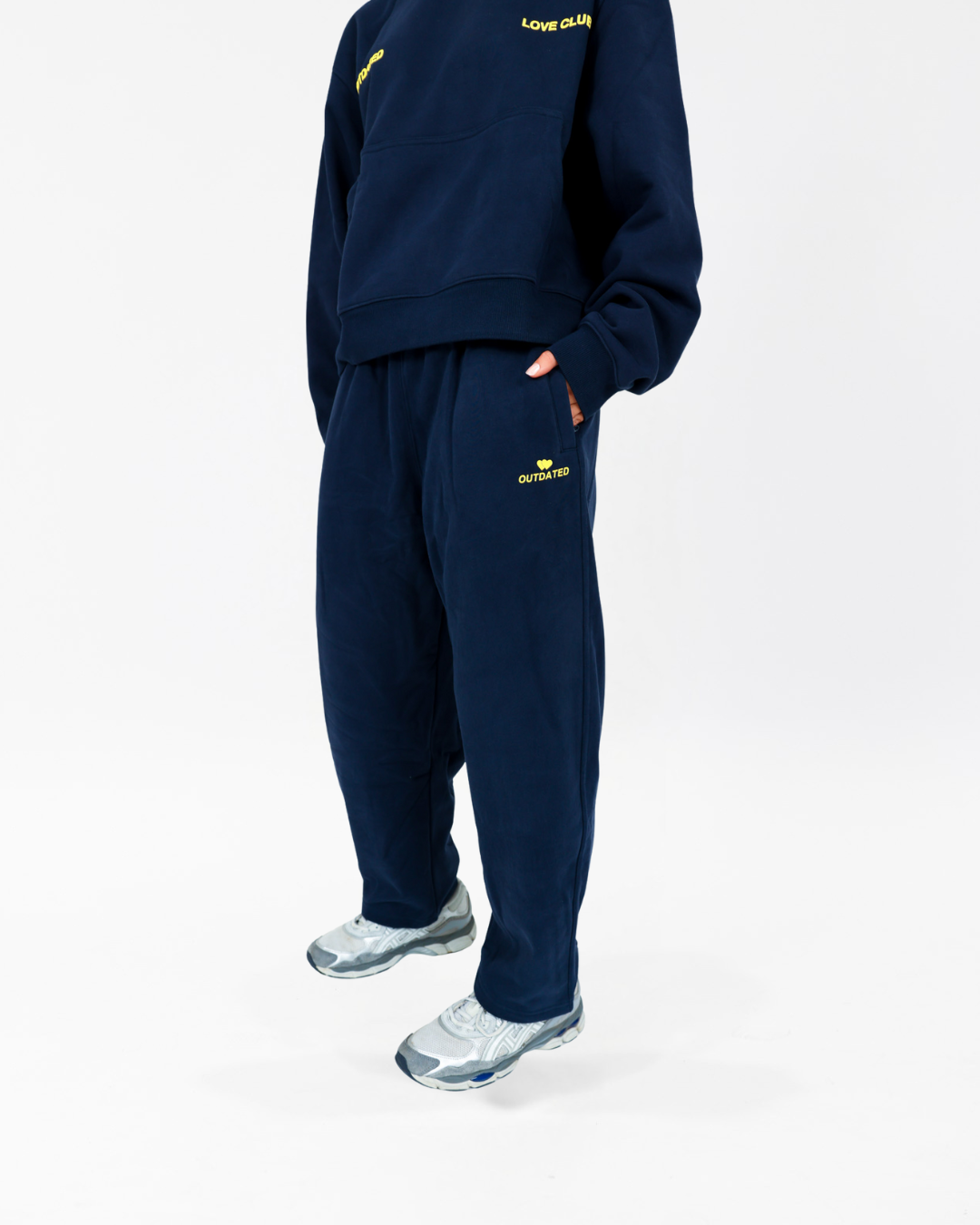 Wide leg Trackies Navy