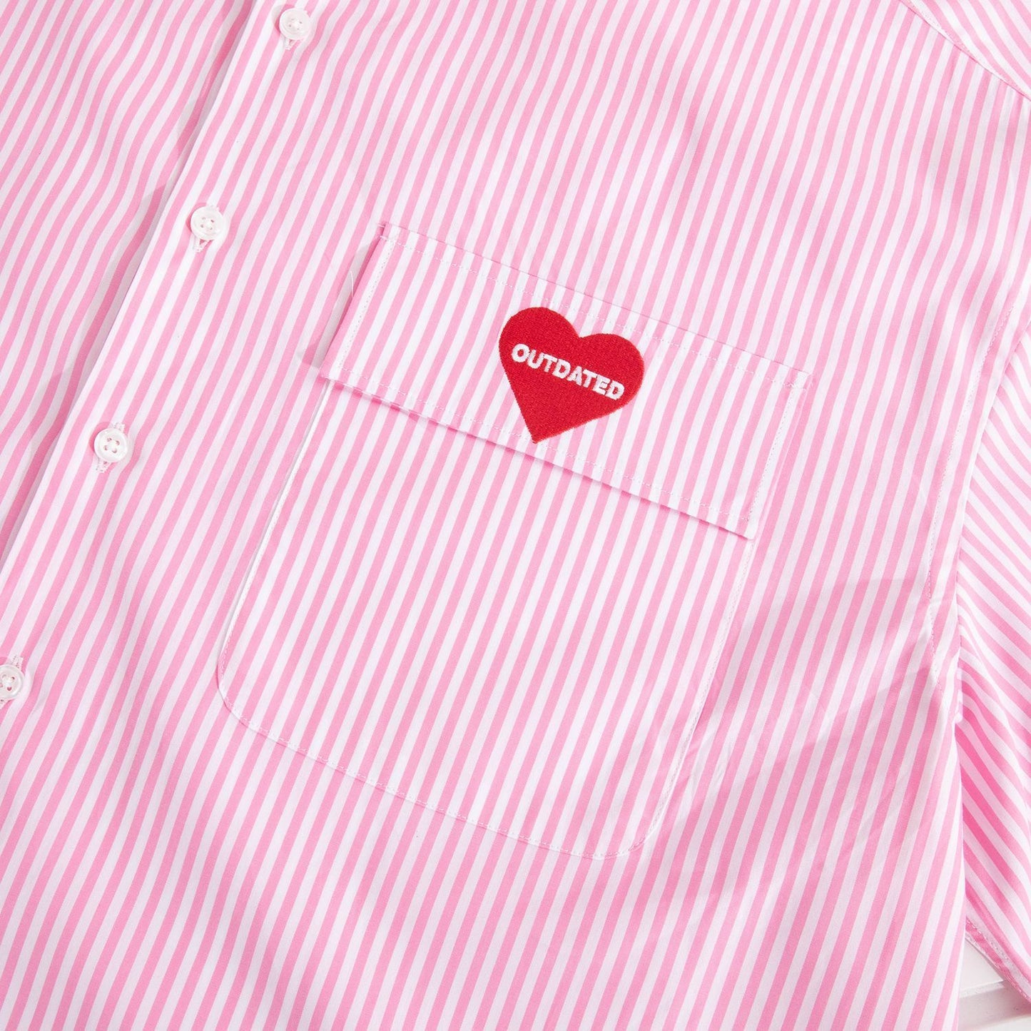 Pink Striped Short Sleeve Shirt