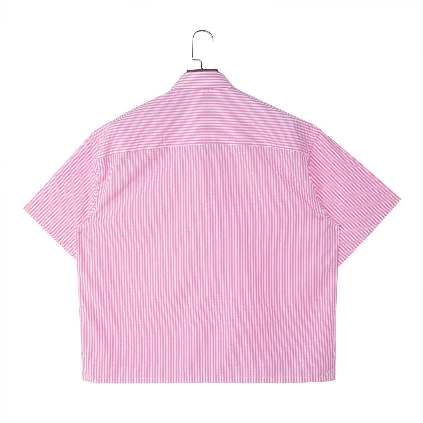 Pink Striped Short Sleeve Shirt