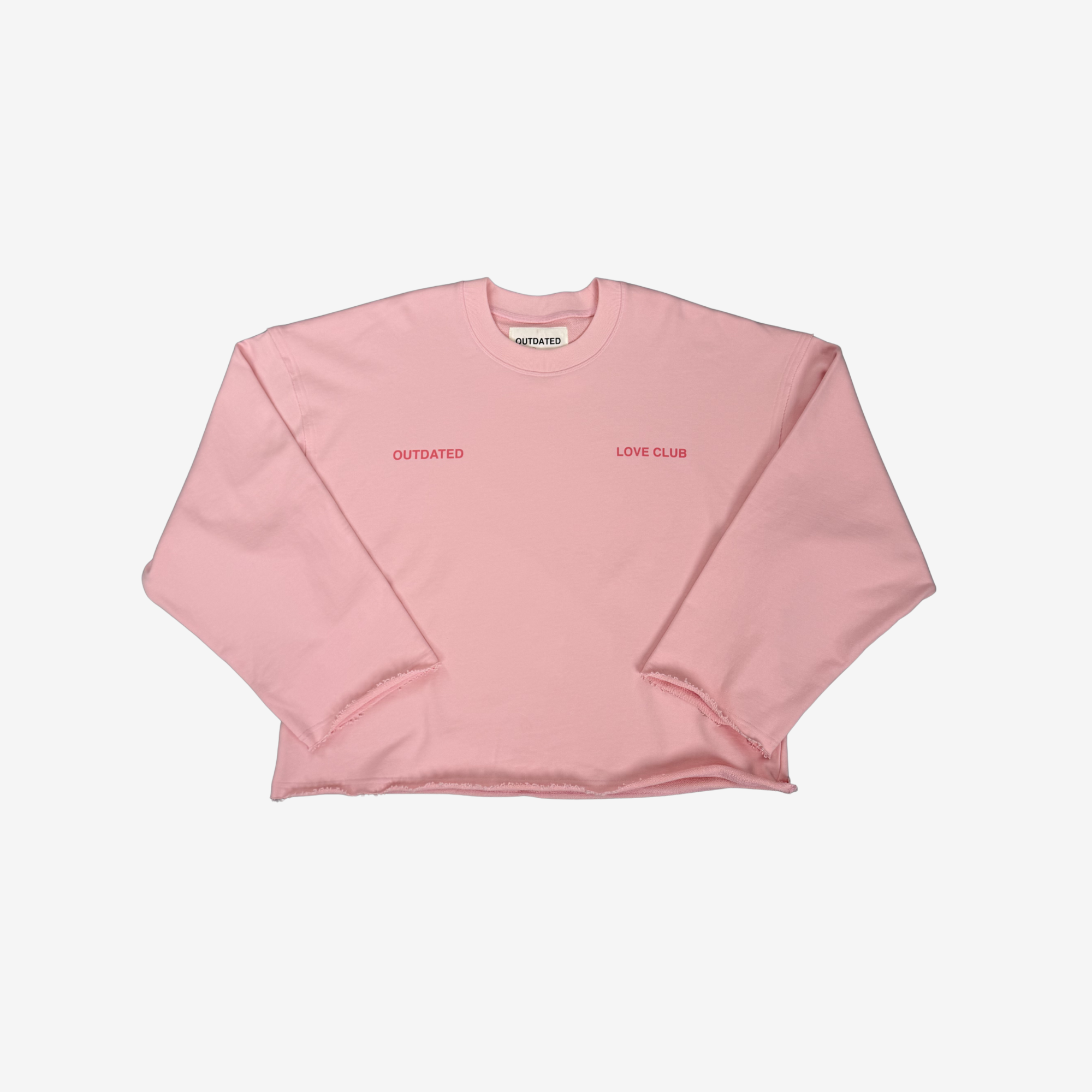 Distressed Crew Pink