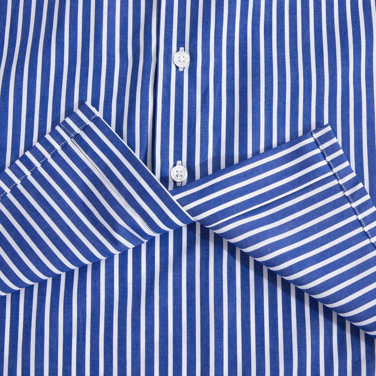 Navy Striped Short Sleeve Shirt