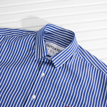 Load image into Gallery viewer, Navy Striped Short Sleeve Shirt
