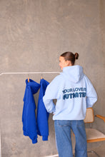 Load image into Gallery viewer, Sky blue hoodie
