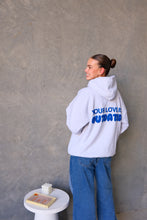 Load image into Gallery viewer, White Marle hoodie ROYAL PRINT
