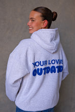 Load image into Gallery viewer, White Marle hoodie ROYAL PRINT
