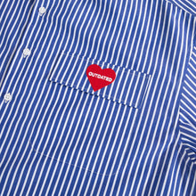 Load image into Gallery viewer, Navy Striped Short Sleeve Shirt
